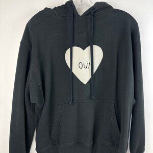 Zadig & Voltaire Oui Heart Pullover Hoodie 100% cotton - Size XS